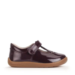 Start-Rite | Puzzle | Girls First T-Bar Shoe | Burgundy Patent | G Width