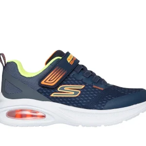 Skechers | Microspec Max Advance - Squad Pacer | 404105L | Boys Velcro Trainer | Navy/Charcoal