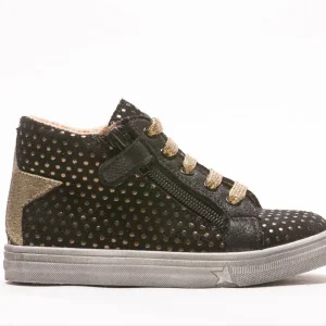 Bopy | Solara | Girls Casual Trainer Boot | Noir/Or  Black/Gold