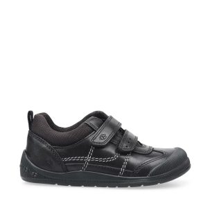 Start-Rite | Tickle | Boys Velcro Pre-School Shoes | Black Leather
